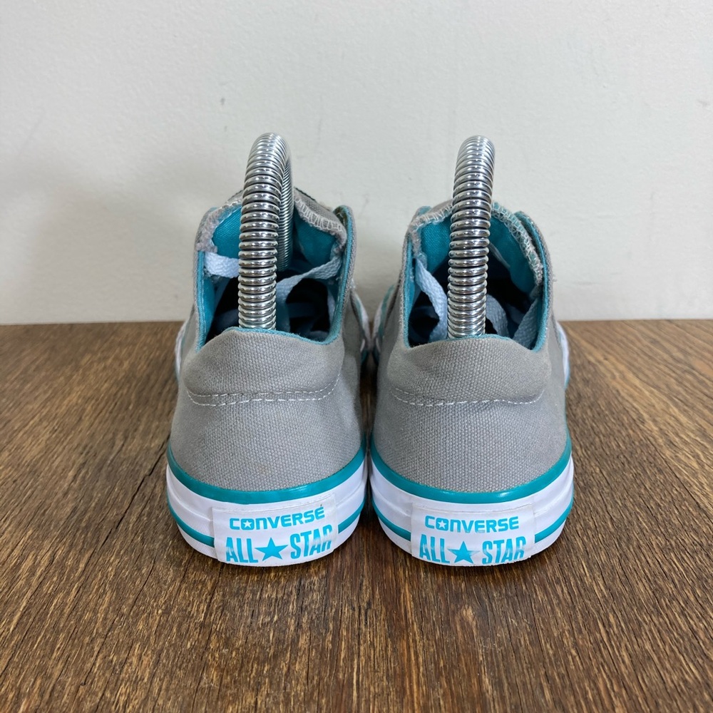 Converse CTAS Low Top Grey/Blue Size 2 Junior - Picture 4 of 10